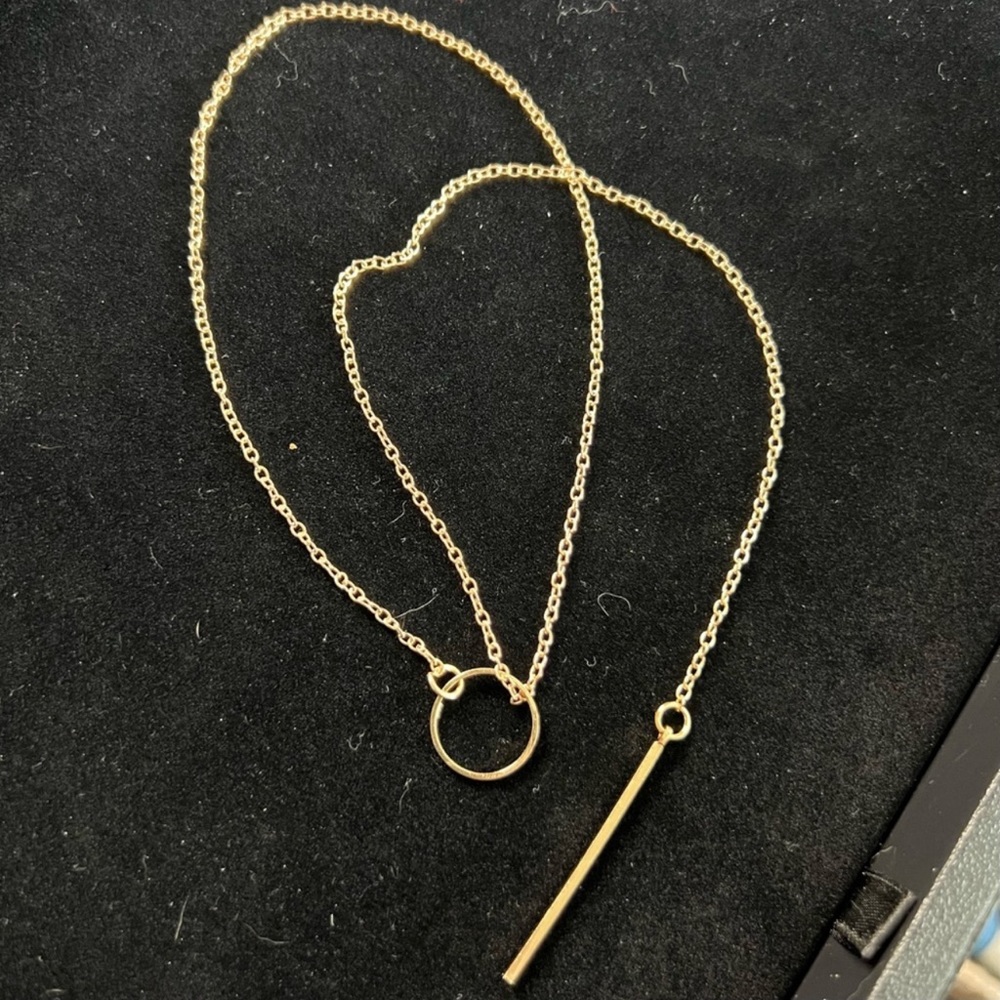 ✨🎁 New minimalist gold wrap around extra long lariat pendant Y drop necklace✨🎁 - Picture 6 of 8